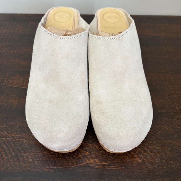 No. 6 New School Clogs Cloud Gray Nubuck Leather Size 42 / US 11.5 - Picture 3 of 12